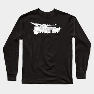 La Alhambra, Granada Line Art Long Sleeve T-Shirt